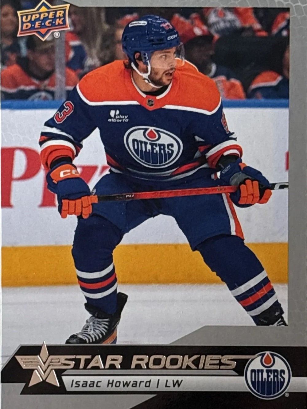 Upper Deck Star Rookie Trading Card — Isaac Howard (Edmonton Oilers)